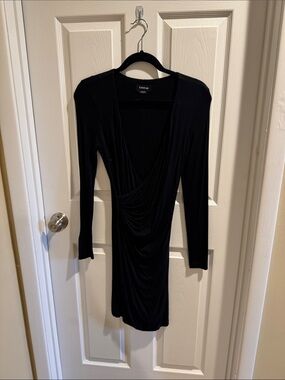 light grey long sleeve dress Long Sleeve Crewneck Dress Mini - Heather Grey